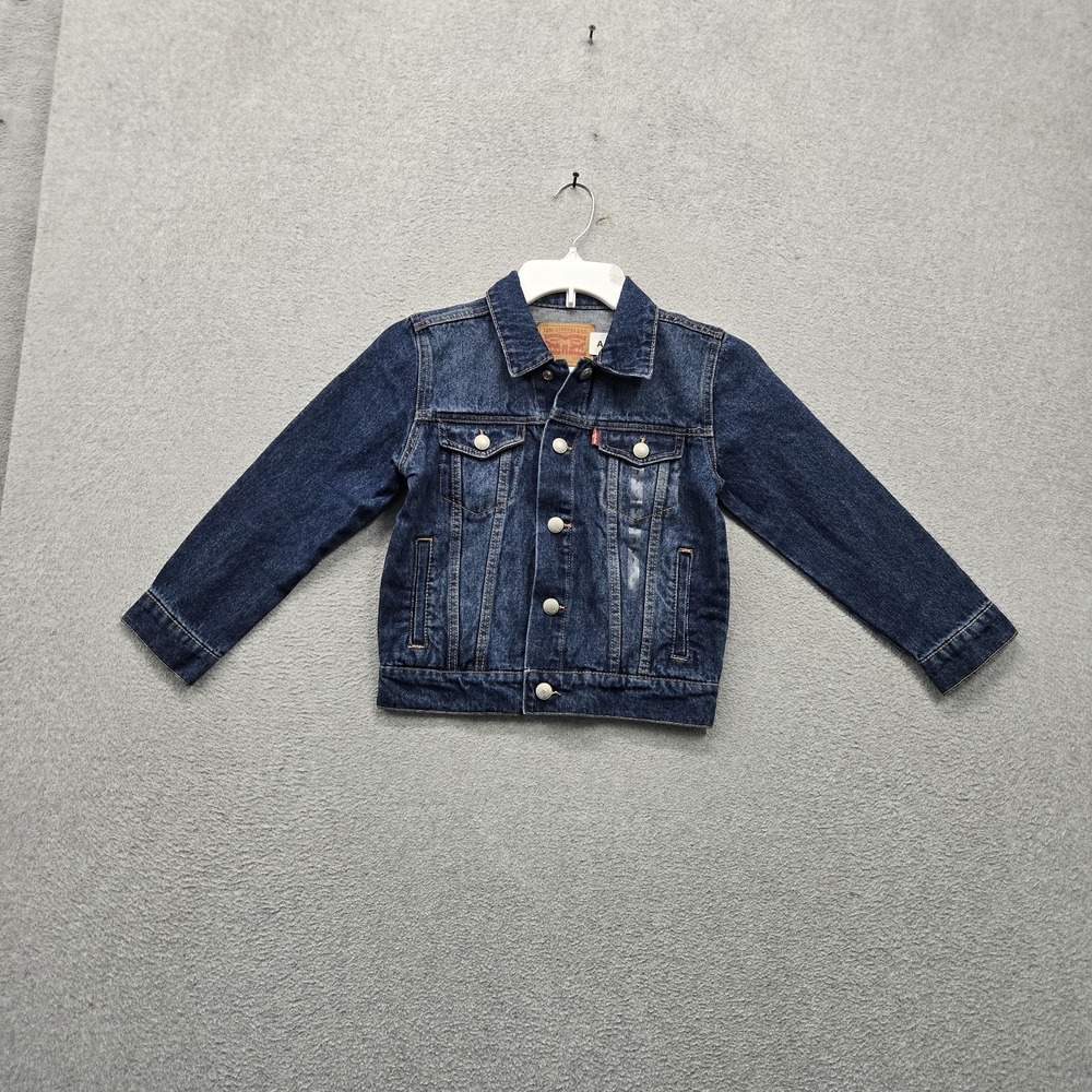 Levi's Girls Jacket 7 L/GG (116-122 CM 6-7 YRS) Blue Denim Jacket
